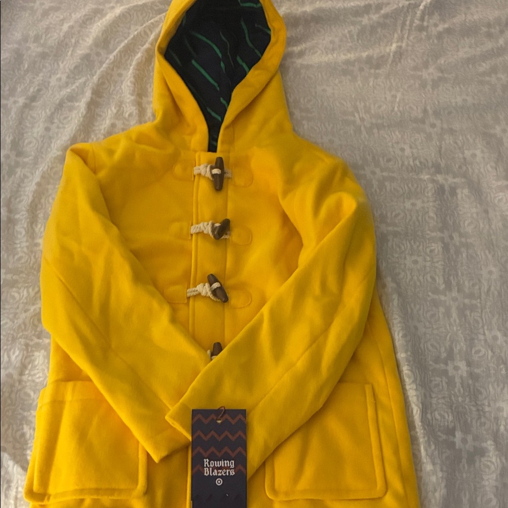 Rowing Blazers Yellow Hooded Coat with Toggle Closures Child’s